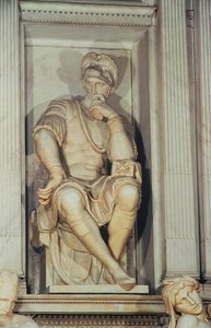 Lorenzo de Medici sírja (márvány) (részlet)
